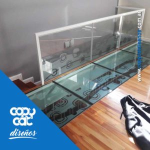 Esmerilado Barandal y Piso de Vidrio