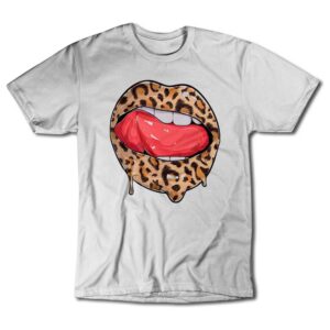 Remera Labios de Mujer Animal print