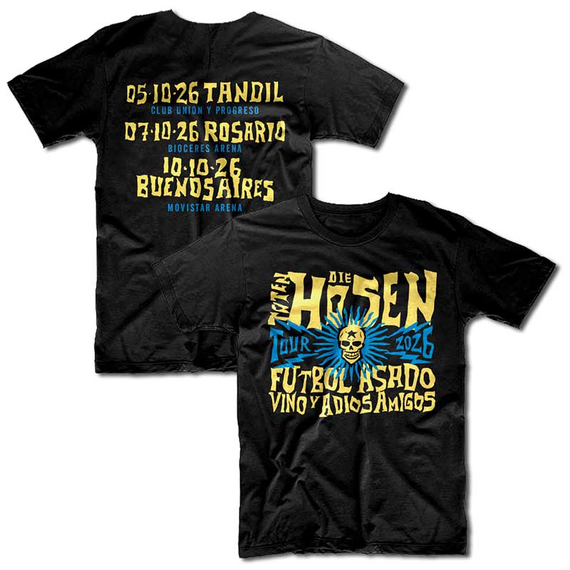 Remera Die Toten Hosen - Fútbol Asado y Vino Tour 2026