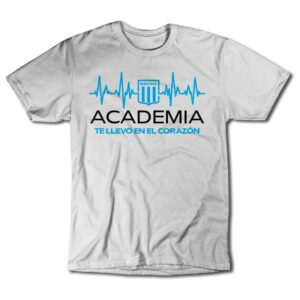 Remera Racing Club - Academia te llevo en el corazón