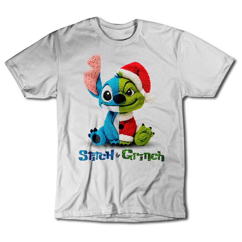 Remera Stitch & Grinch - Anti Navidad